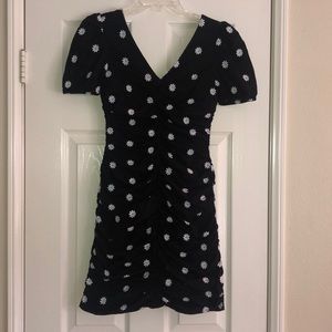 Ditsy Floral Print Ruched Bodycon